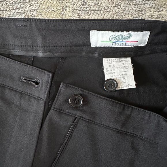 Crocodile Ladies Womens Pants Black Formal Dress Button Smooth Soft size 32 x 27 - Picture 1 of 11